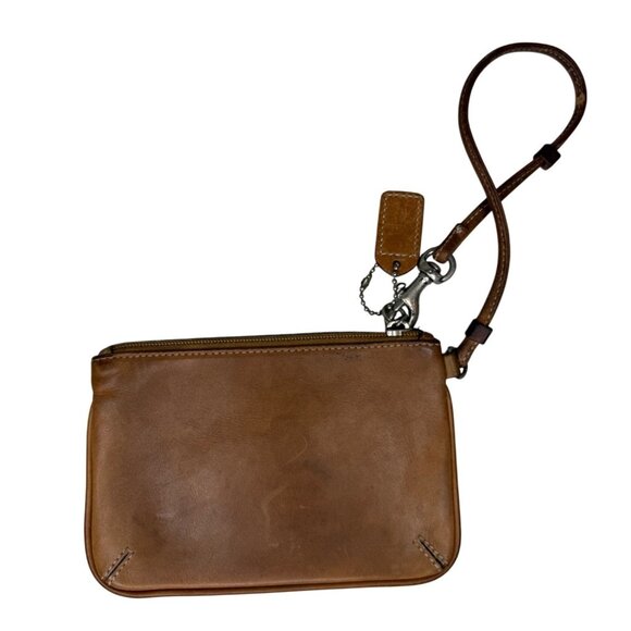 Vintage Coach Leather Wristlet Wallet Caramel Brown Patina - Picture 4 of 8